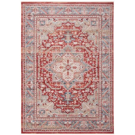 Safavieh 8 x 10 ft. Kenitra 600 Power Loomed Rectangle Area Rug Red & Blue KRA628R-8